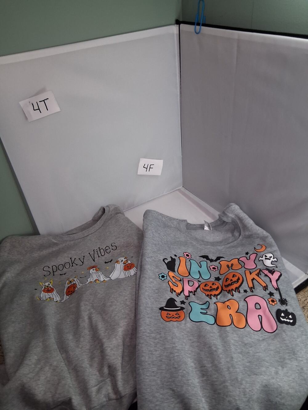 4F Lot of 2 Halloween Sweatshirts In My Spooky Era Women's Large